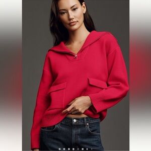 Anthropologie half zip sweater